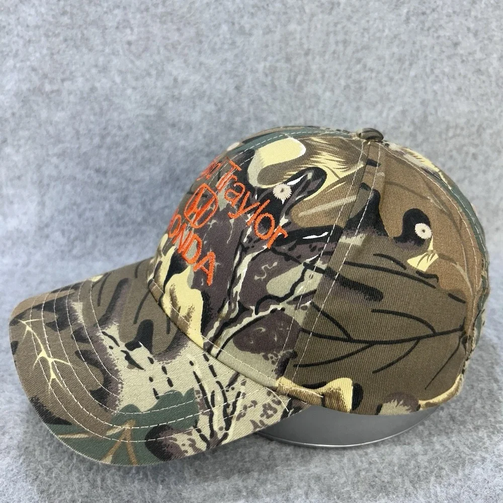 Honda Floyd Traylor Camo Hat Cap OTTO Orange Embroidered Strapback